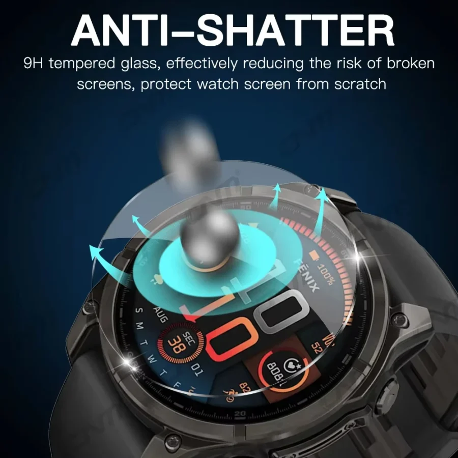 Glass+Case for Garmin Fenix 8 7X 6X Pro 7 6 7S 6S 5 5S Solar AMOLED Screen Protector Tempered Glass&Protective Case Accessories - Image 4
