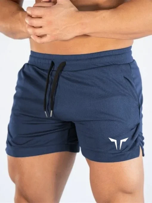 Men's Fitness Shorts with Quick-Dry Fabric for Running and Hiking Activities - Image 3