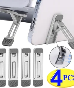 Aluminum Mini Laptop Stand - Portable Folding Holder with 3 Height Adjustments for MacBook and Mobile Devices