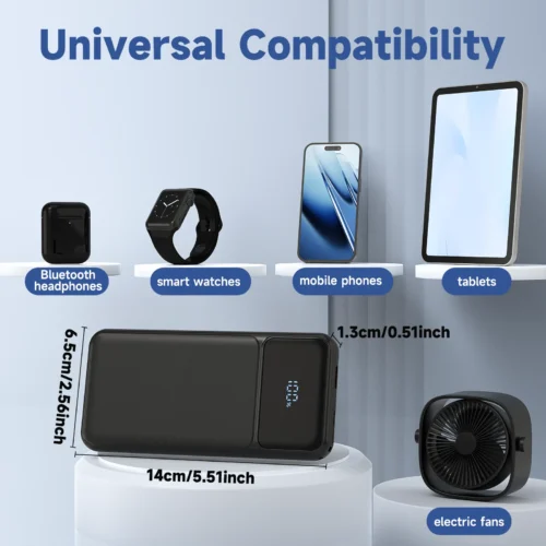 Alternative view of 10000mAh Fast Charging Portable Power Bank with USB-C & USB-A Ports for Phones and Tablets