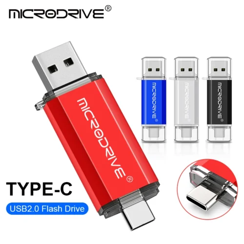 Type C and Micro USB Flash Drive - 128GB, 64GB, 32GB, 16GB, 8GB, 4GB Options