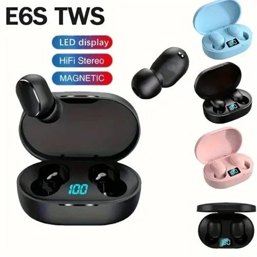 E6S Wireless Bluetooth Earphones with Noise Cancelling and Microphone for Xiaomi Redmi