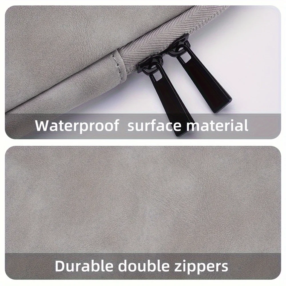 PU Leather Laptop Sleeve Case - Slim and Protective Design for 11-15 Inch Devices - Image 4