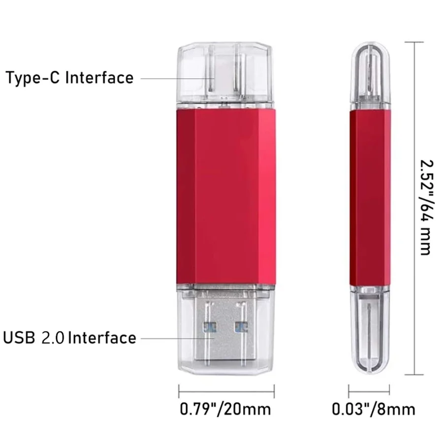 BINFUL 2TB Type-C USB Flash Drive - High Speed Pen Drive with Key Chain - Image 2