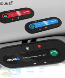 Bluetooth Car Speakerphone with Sun Visor Clip - Wireless Audio Receiver and MP3 Player