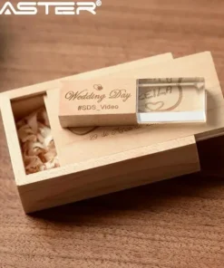 JASTER Wooden USB Flash Drive - 4GB to 64GB Thumb Drive for Wedding Gifts