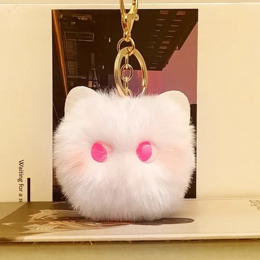 Plush Keychain with Kawaii Kitten Design for Cat Lovers - Image 3