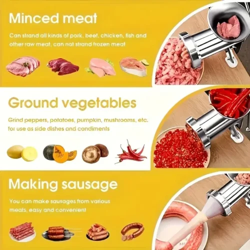 Alternative view of Heavy Duty Manual Kitchen Meat Mincer and Noodle Grinder