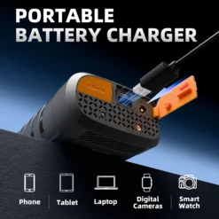 Alternative view of Portable Lithium Jump Starter with 6000mAh Capacity for 12V Diesel Engines in Cars, Vans, Yachts, and Boats