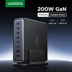 UGREEN 200W GaN Charger 8-in-1 Desktop Charging Station for MacBook, iPhone, Xiaomi, and Samsung Devices