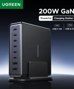 【Korean Plug】UGREEN 200W GaN Charger 8 in 1 Desktop Charging Station For Macbook Laptop iPhone 17 16 Pro Xiaomi Samsung Tablet
