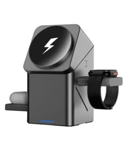 Alternative view of 3 in 1 Wireless Charger Rotating Magic Magnetic for Apple Dock Charger for Iphone 16 15 14 13 Pro Max Iwatch Airpods Charger