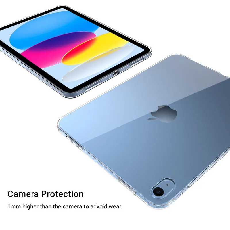 Ultra Thin Transparent Protective Case for iPad A16 10th, Air 5/4, Pro 11 - Soft Silicone Cover - Image 4