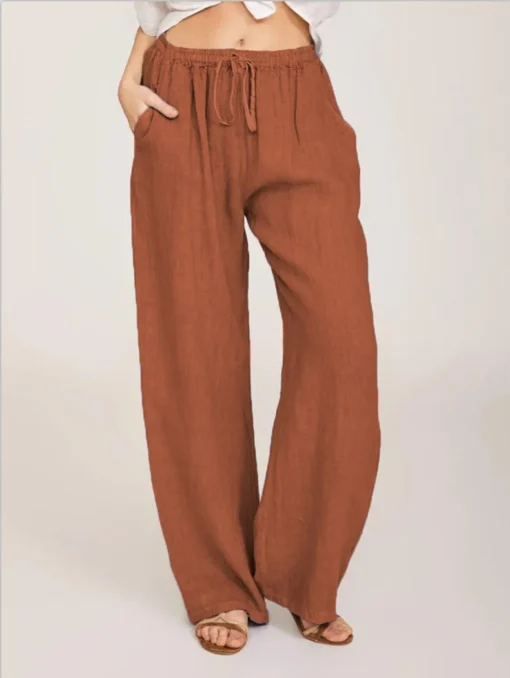 Loose Cotton Hemp Casual Pants with Comfortable Fit for Women in Summer and Autumn - Image 6