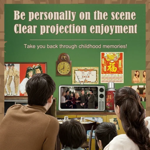 Phone Screen Magnifier with HD Video Amplifier and Retro TV Box Design for iPhone - Image 3