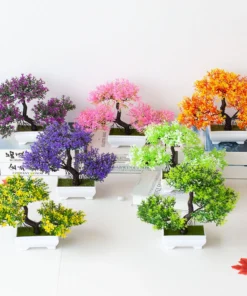 Alternative view of Artificial Tree Bonsai Simulation Plants Pot Plants for Garden Table Home Room Bedroom Decoration Outdoor Fake Plant Ornaments