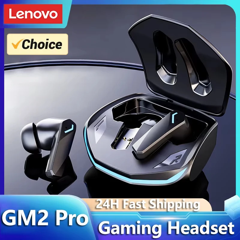 Lenovo GM2 Pro Wireless Bluetooth 5.3 Gaming Earbuds - Low Latency In-Ear Headset with Mic
