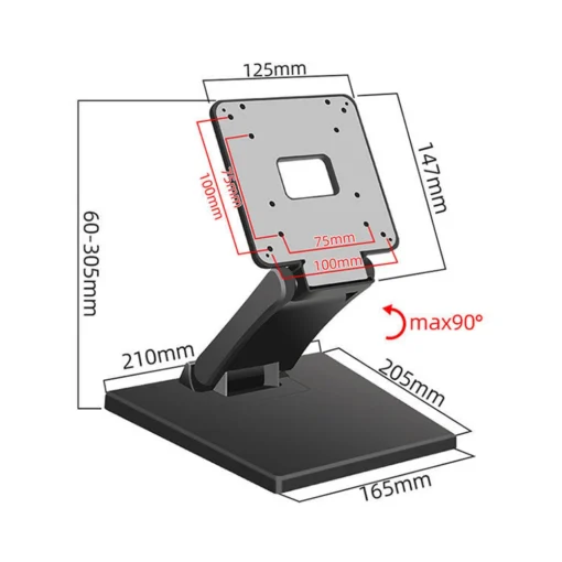 Desktop Monitor Holder with VESA Hole and Folding Design for Office, Home, or School Use - Image 6
