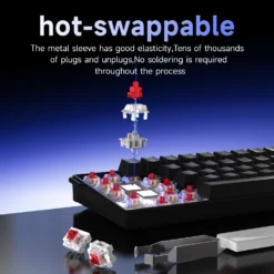 Alternative view of 60% Mechanical Gaming Keyboard with RGB Backlighting and Red Switches for PC Gamers