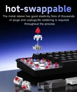 Alternative view of AJAZZ NK61 Wired Gaming Mechanical Keyboard 60% RGB Hot-Swappable 61 Keys Red Switch Mini Keyboard for Gamer PC