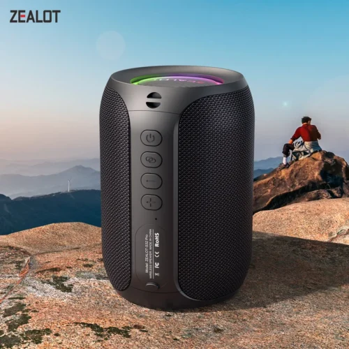Zealot 15W Waterproof Bluetooth Speaker – Portable Wireless Outdoor Column with TF Card Slot