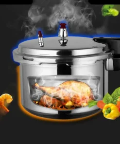 Alternative view of High-Pressure Cooker for Gas and Induction Stoves – Ideal for Soups and Steaming