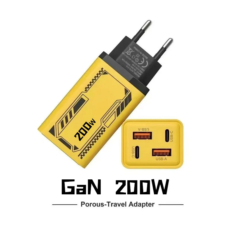 Gan 200W Multi Port Charger With Dual Pd And Dual Typec Charging Head Suitable For Huawei Iphone Charger Fast Charging - Image 5