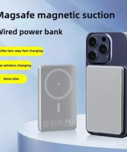 10,000mAh Thin Wireless Magnetic Power Bank – 20W Fast Charging for MagSafe Compatible with iPhone and Xiaomi