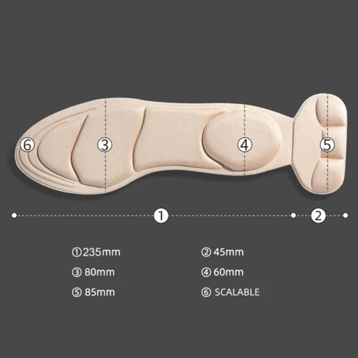 Memory Foam Insoles with Anti-slip Design for Women's High-heel Shoes, Breathable Comfort and Heel Protection - Image 6