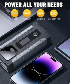 Alternative view of Car Jump Starter 12V Power Booster Battery Booster Pack For Car Automotive Vehicle SUV RV Truck Smartphone Laptop