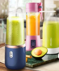 Portable Electric Fruit Juicer and Blender - Multi Fruit Mixer for Smoothies and Milkshakes