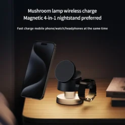 Alternative view of 3 in 1 Wireless Charger with Fast Charging for iPhone, Apple Watch, and AirPods