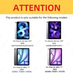 Alternative view of iPad Air 11-Inch Case with Pencil Holder for M3/M2 and 5th/4th Generation 10.9-Inch Models