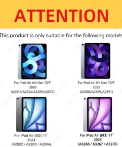 Alternative view of Case for iPad Air 11-Inch M3/M2 (2025/2024), iPad Air 5/4 (2022/2020 5th/4th Generation 10.9-Inch), with Pencil Holder Cover