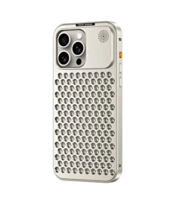Metal aluminium Hollow Cooling Phone Case for iPhone 17 14 13 12 16 Pro Max 17promax Aromatherapy Diffuser Detachable Rear Cover