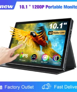 10.1-Inch Portable IPS Touchscreen Monitor with Leather Case and VESA Mount Support