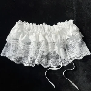Korean Lace Mini Layered Skirt - High Waist Ruffled Design for Women in Streetwear Style - 3, One Size
