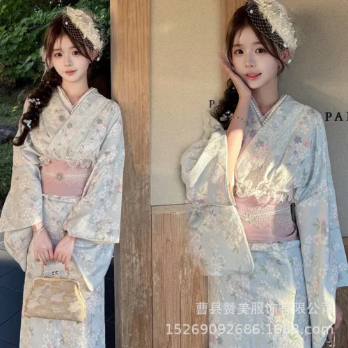 Japanese Women's Yukata Dress - Traditional Kimono Photography Outfit