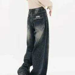High Waist Wide Leg Jeans with Retro Baggy Design for Women
