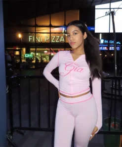 Woman Clothes 2 Piece Set 2026 New Fashion Ins Style Solid Color Women's Sexy Open Collar Two-piece Long-sleeved Suit Tracksuit