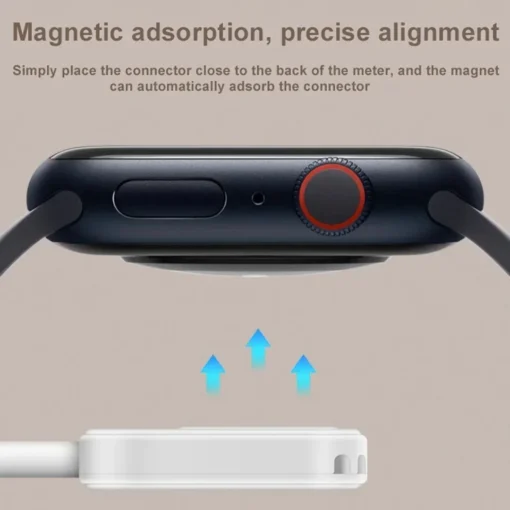 Portable Magnetic Wireless Charger for iWatch Series 9 8 7 6 5 SE with Type C Conversion - Image 4