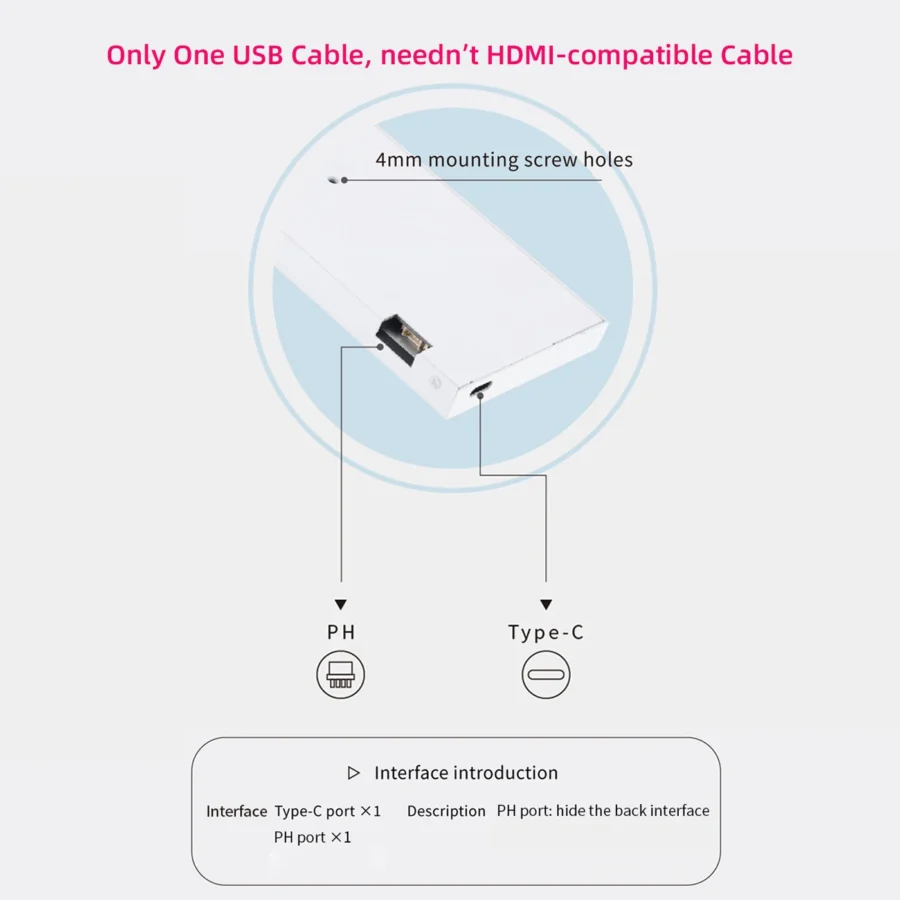 TURZX 9.2-Inch USB Type-C IPS Secondary Monitor - Image 3