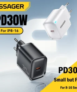 Essager 30W PD 3.0 USB-C Charger for iPhone, Samsung, Huawei, and iPad