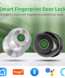 Smart Fingerprint Bluetooth Door Lock with Tuya App Control and USB Charging