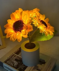 Alternative view of 3 LED Night Light Rechargeable Sunflower Lights Interior Lighting Bedroom Bedside Desktop Decoration Table Lamp Night Lamps