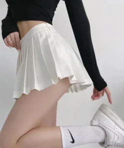 Alternative view of Zoki Women's High Waist Pleated Mini Skirt - Vintage Summer Design