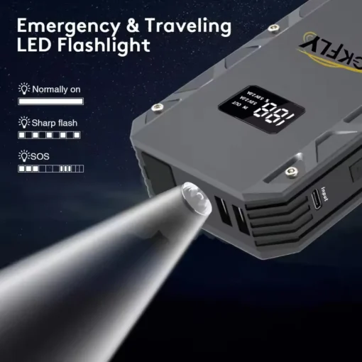 Portable Car Jump Starter 9000A with High Power Output for Petrol Vehicles - Image 5