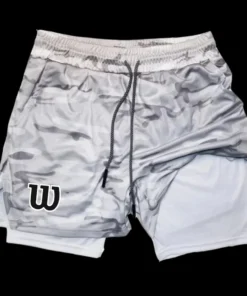 Men 2 in 1 Double Layer Running Shorts Sports Casual Gym Workout Brand Mesh Breathable Basketball running Shorts Summer RL0339