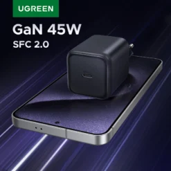 UGREEN 45W GaN PD3.0 Fast Charger with PPS and QC3.0 for USB-C Devices