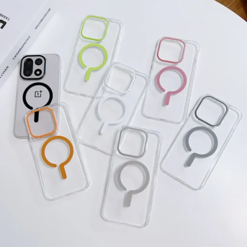 Hard PC Transparent Magnetic Back Cover Case for OnePlus 15 with Wireless Charging Capability - Image 2